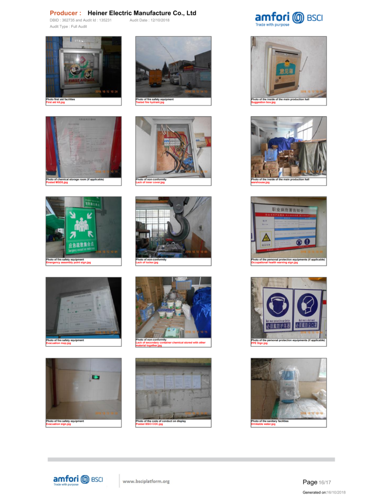 amfori BSCI Audited Factory, Workplace Safety & Production Facility On-site Real Photos