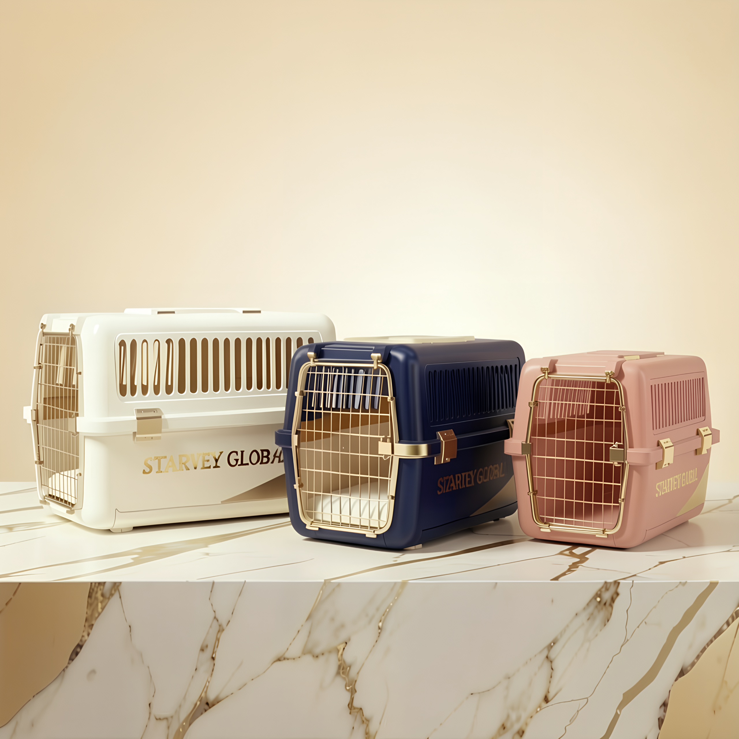 Starvey Global IATA-Approved Pet Travel Carriers, 360° Ventilation Ergonomic Design for Stress-Free Long-Haul Pet Transit