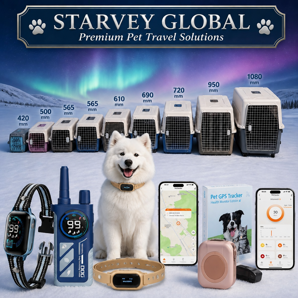 Starvey Global full pet supplies lineup: IATA-compliant travel crates, 4G GPS collars and 2-in-1 humane dog training collars