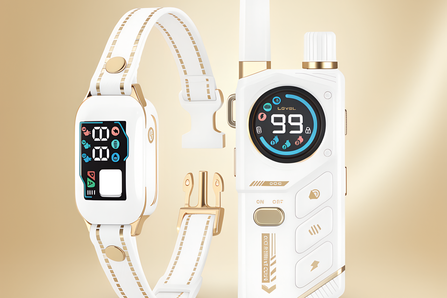 Starvey Global 2-in-1 Remote Dog Training Collar, IPX7 Waterproof, 1000M Range, AI Auto Anti-Bark